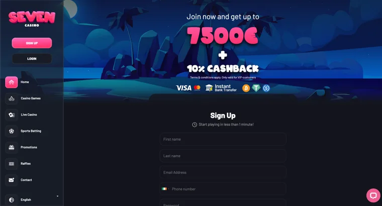 Seven Casino bonus ponuda — bonus bez depozita